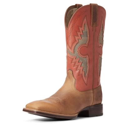 Ariat Solado VentTEK - Western Laarzen Bruin / Oranje Heren - 38571-687